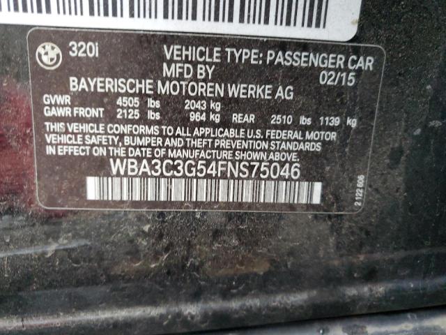 2015 BMW 320 I XDRI WBA3C3G54FNS75046
