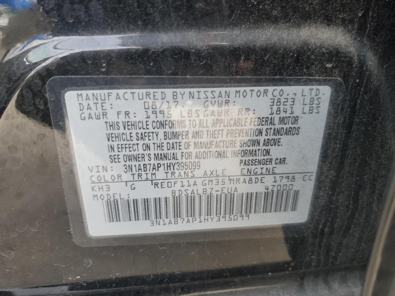 Lot #3028636948 2017 NISSAN SENTRA S