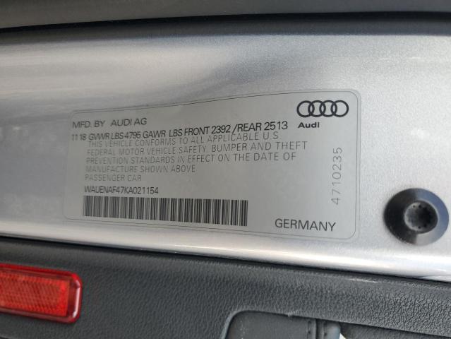 VIN WAUENAF47KA021154 2019 AUDI A4 no.13