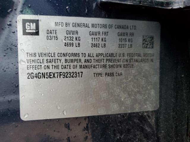 2015 BUICK REGAL PREM 2G4GN5EX7F9232317