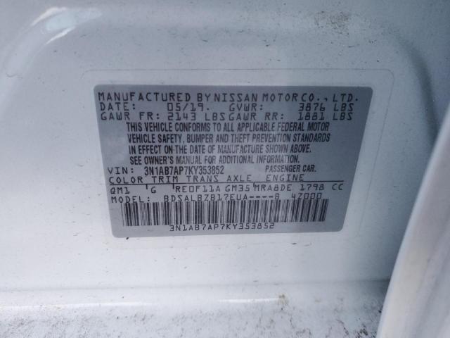 2019 NISSAN SENTRA S - 3N1AB7AP7KY353852