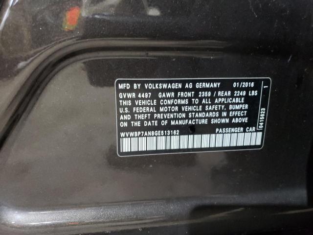 2016 VOLKSWAGEN CC BASE WVWBP7AN8GE513162