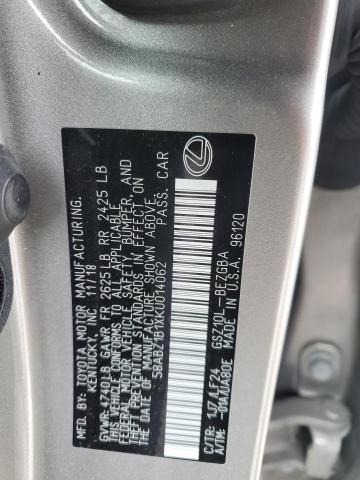 2019 LEXUS ES 350 - 58ABZ1B1XKU014062