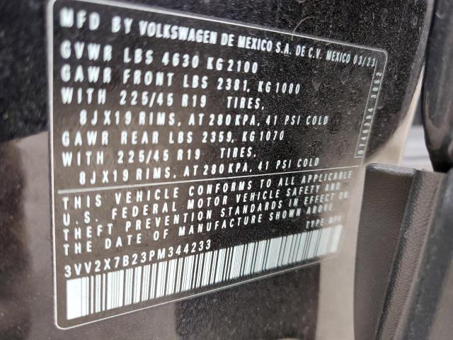 2023 VOLKSWAGEN TAOS SEL - 3VV2X7B23PM344233