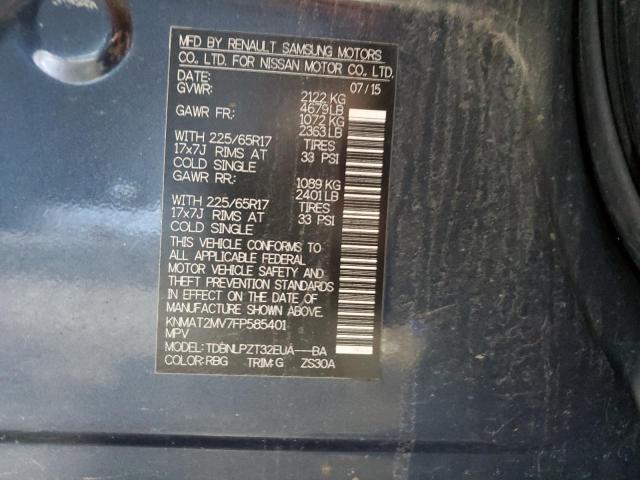 2015 NISSAN ROGUE S - KNMAT2MV7FP585401