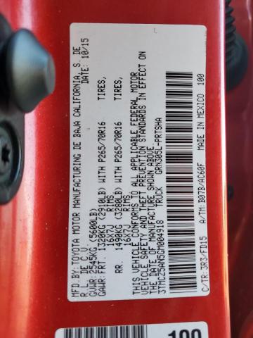 2016 TOYOTA TACOMA DOU - 3TMCZ5AN5GM004918