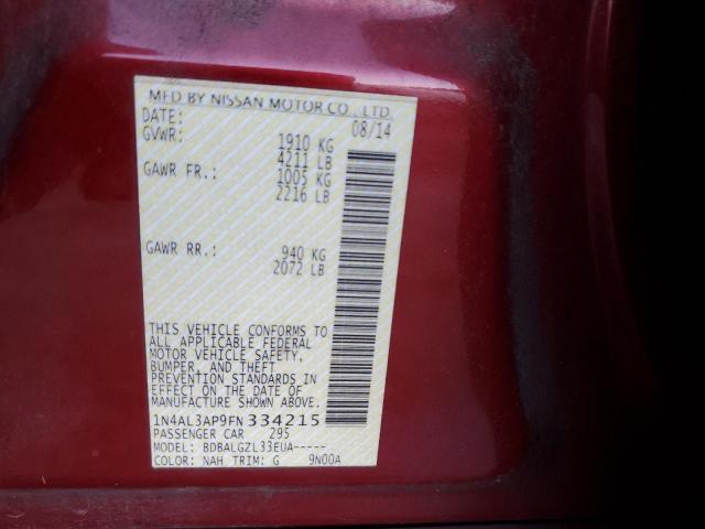 2015 NISSAN ALTIMA 2.5 - 1N4AL3AP9FN334215