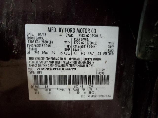 2018 FORD EDGE SEL - 2FMPK4J91JBB99729