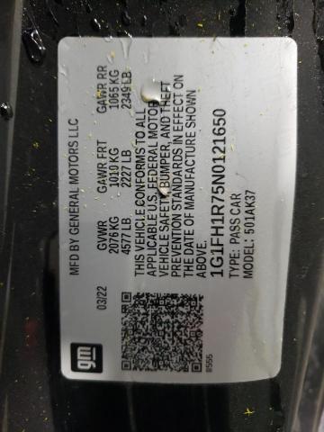 2022 CHEVROLET CAMARO SS - 1G1FH1R75N0121650