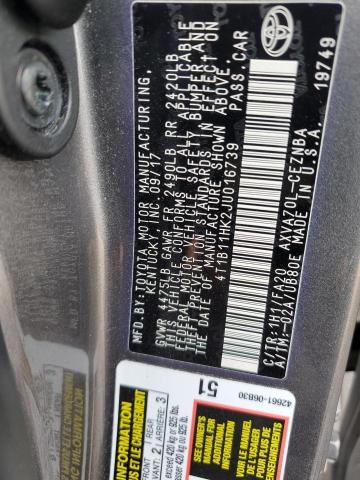 2018 TOYOTA CAMRY L - 4T1B11HK2JU016739