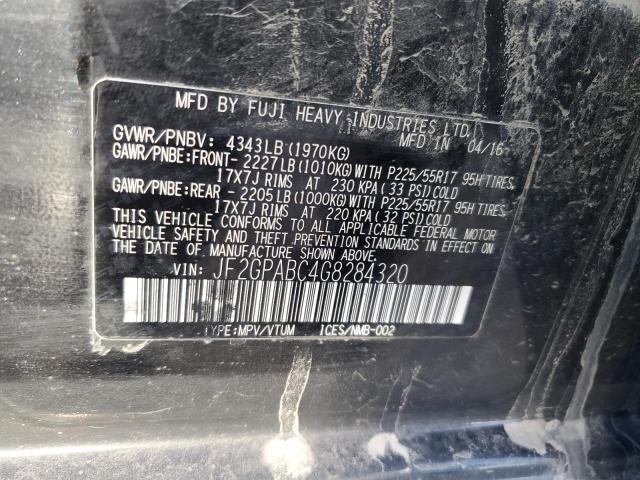 2016 SUBARU CROSSTREK - JF2GPABC4G8284320