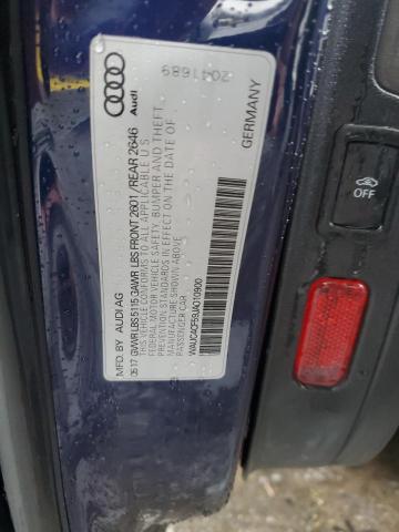 2018 AUDI S5 PRESTIG WAUC4CF59JA010900