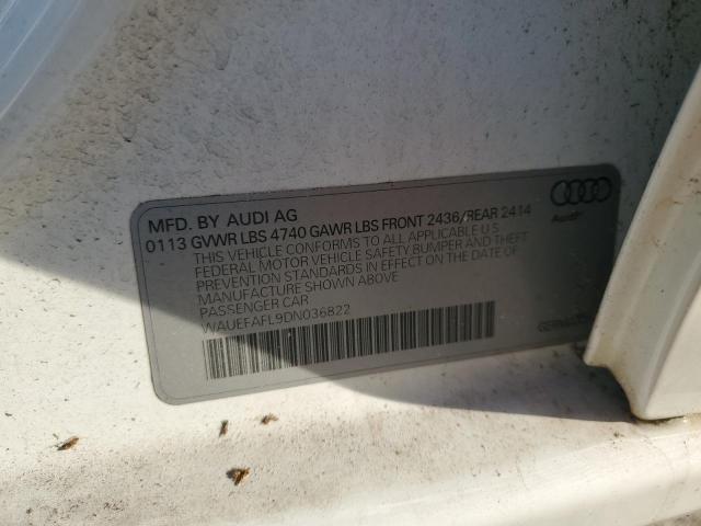 VIN WAUEFAFL9DN036822 2013 AUDI A4 no.12