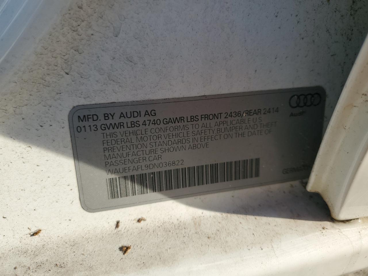 Lot #3024698644 2013 AUDI A4 PREMIUM