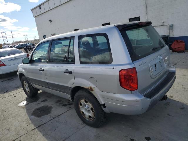 HONDA PILOT LX 2005 silver  gas 2HKYF18165H517480 photo #3