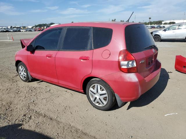 HONDA FIT 2007 red  gas JHMGD38427S059494 photo #3