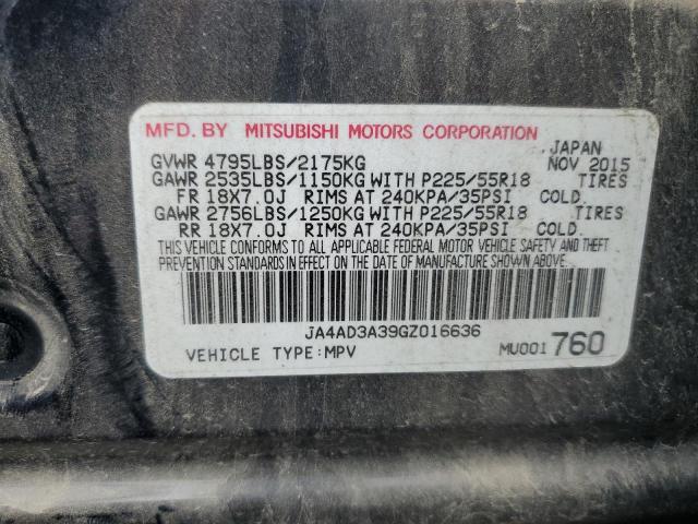 2016 MITSUBISHI OUTLANDER - JA4AD3A39GZ016636