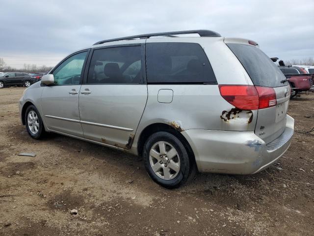 TOYOTA SIENNA XLE 2004 silver  gas 5TDZA22C14S001328 photo #3