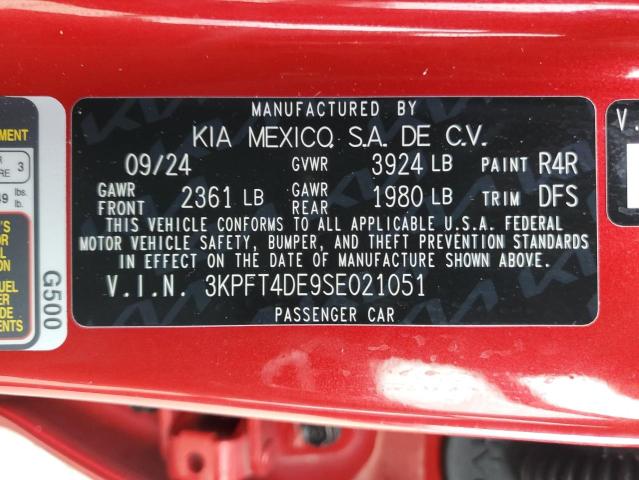 VIN 3KPFT4DE9SE021051 2025 KIA K4 LX no.13