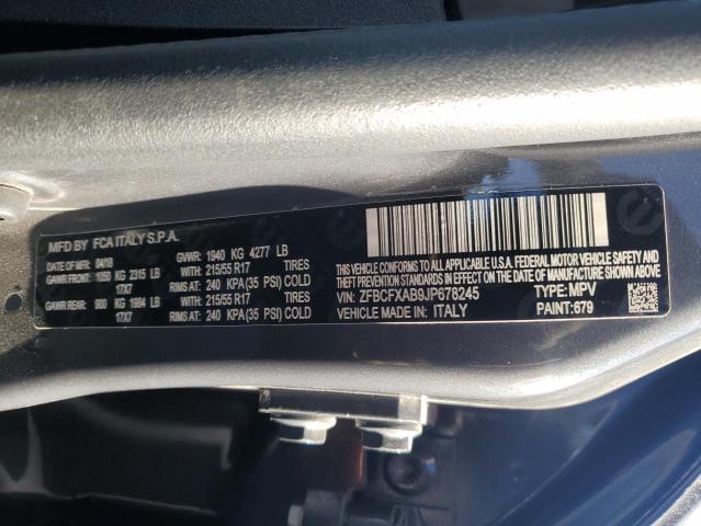 2018 FIAT 500X POP ZFBCFXAB9JP678245