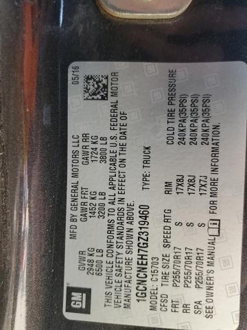 2016 CHEVROLET SILVERADO - 1GCNCNEH7GZ319460
