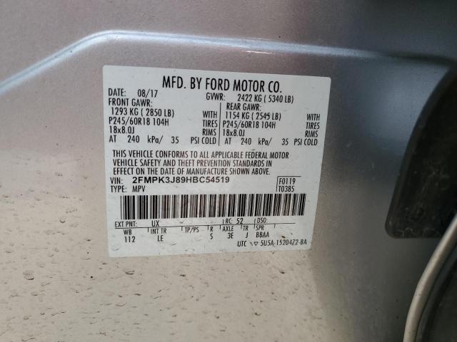 2017 FORD EDGE SEL - 2FMPK3J89HBC54519