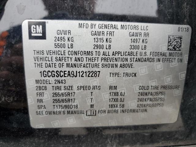 2018 CHEVROLET COLORADO L - 1GCGSCEA9J1212287