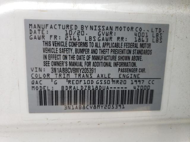 2021 NISSAN SENTRA SV - 3N1AB8CV8MY205391