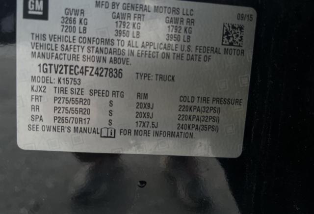 VIN 1GTV2TEC4FZ427836 2015 GMC SIERRA no.10