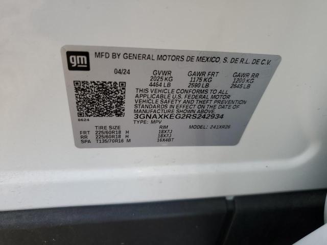 2024 CHEVROLET EQUINOX LT - 3GNAXKEG2RS242934