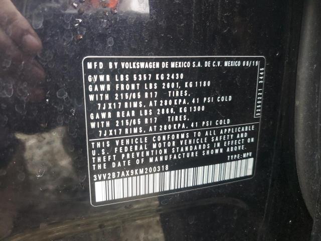 2019 VOLKSWAGEN TIGUAN SE - 3VV2B7AX9KM200318