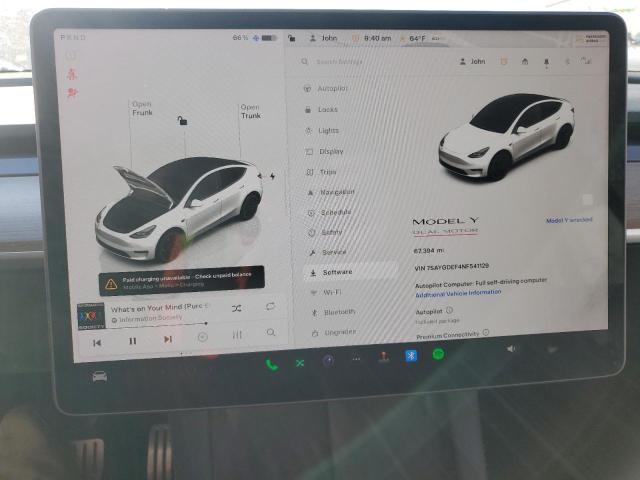 2022 TESLA MODEL Y - 7SAYGDEF4NF541129