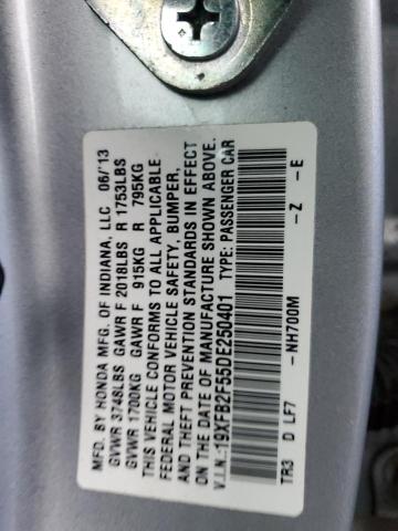 VIN 19XFB2F55DE250401 2013 HONDA CIVIC no.13