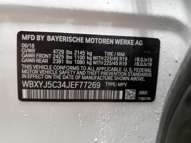 VIN WBXYJ5C34JEF77269 2018 BMW X2 no.13