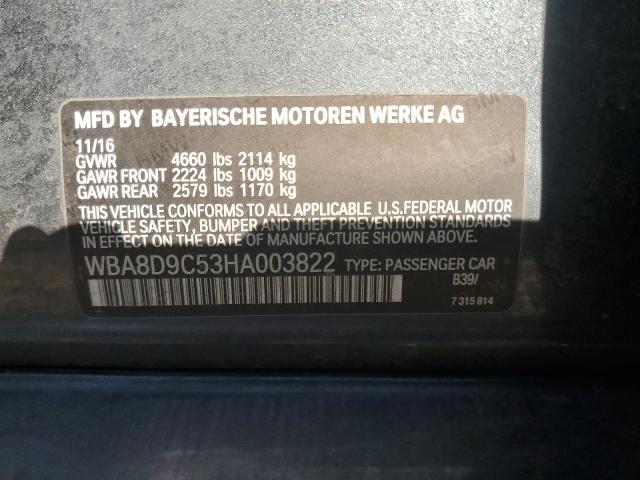 2017 BMW 330 XI - WBA8D9C53HA003822