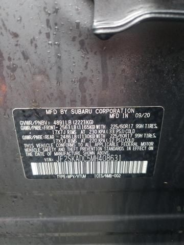 2021 SUBARU FORESTER JF2SKADC5MH408631