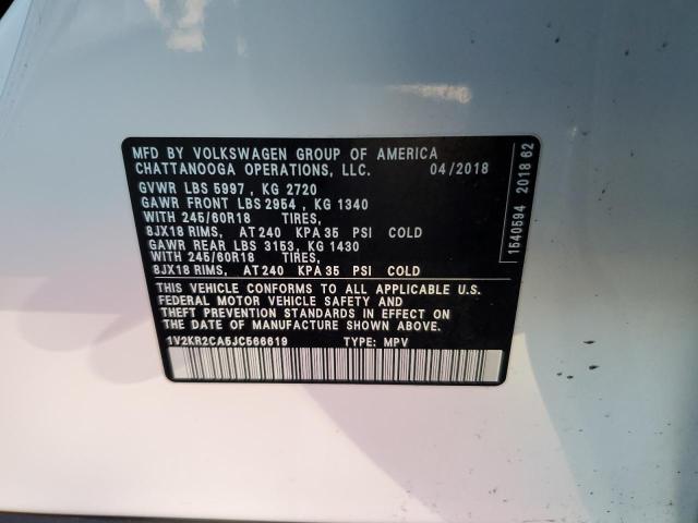 2018 VOLKSWAGEN ATLAS SE - 1V2KR2CA5JC566619