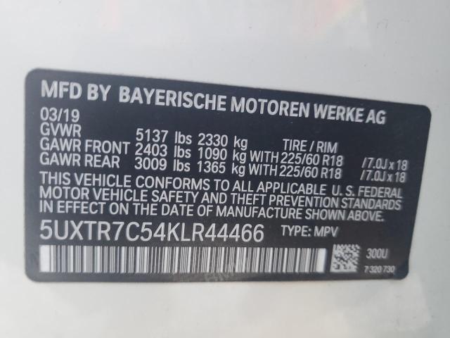 2019 BMW X3 SDRIVE3 - 5UXTR7C54KLR44466