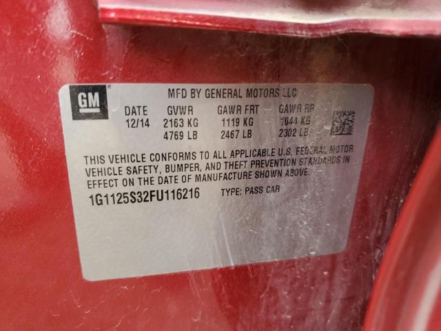 2015 CHEVROLET IMPALA LT - 1G1125S32FU116216