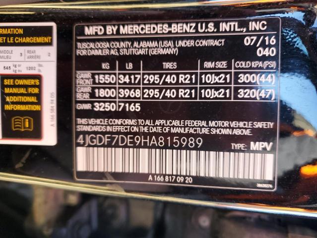 VIN 4JGDF7DE9HA815989 2017 MERCEDES-BENZ GLS-CLASS no.13