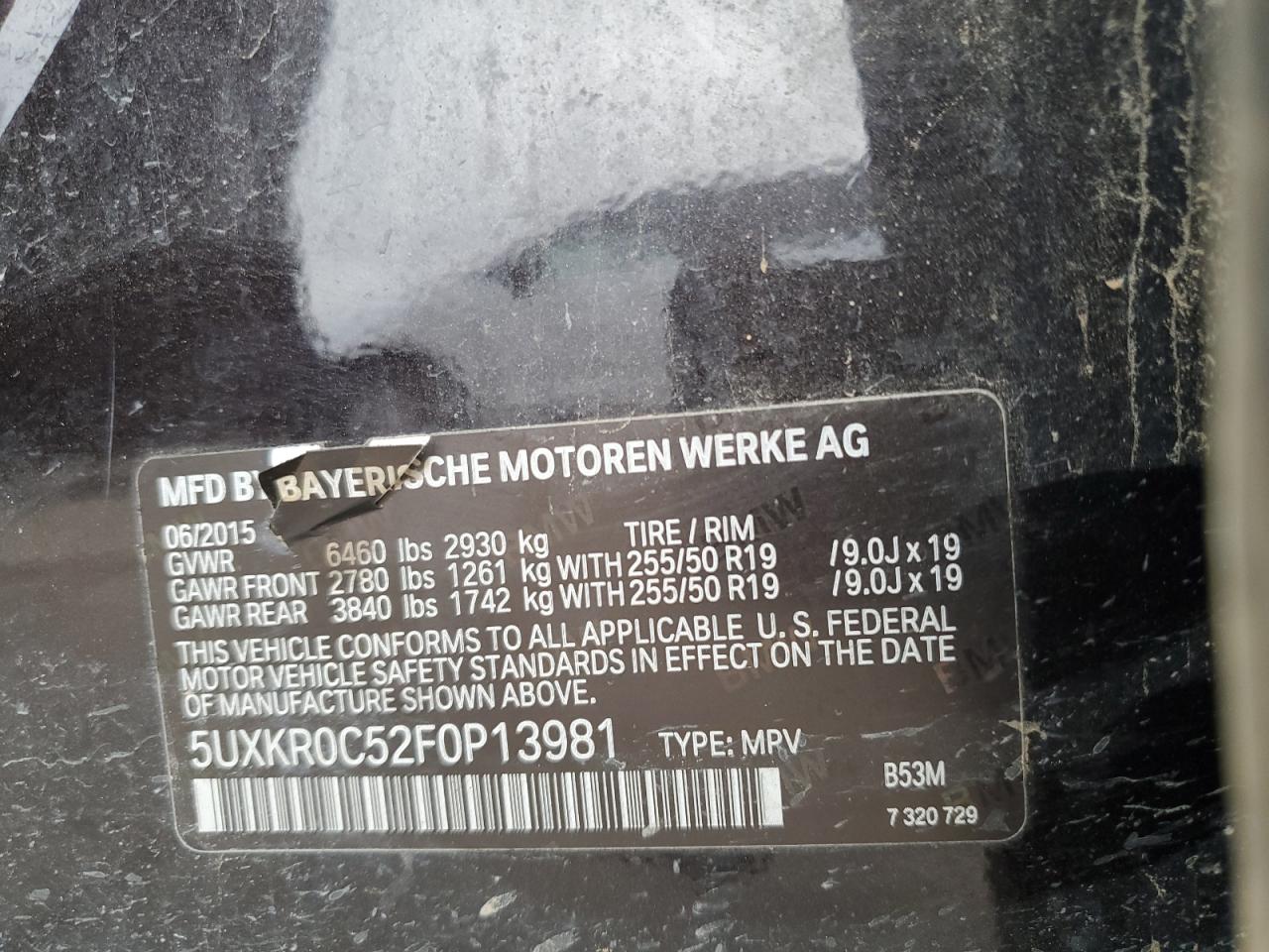 5uxkr0c52f0p13981 - 2015 bmw x5 - #83533884