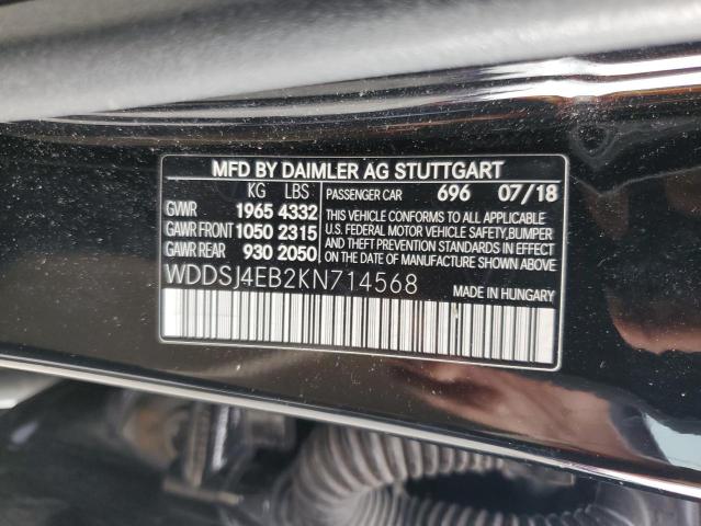 2019 MERCEDES-BENZ CLA 250 - WDDSJ4EB2KN714568