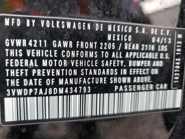 VIN 3VWDP7AJ8DM434793 2013 VOLKSWAGEN JETTA no.12