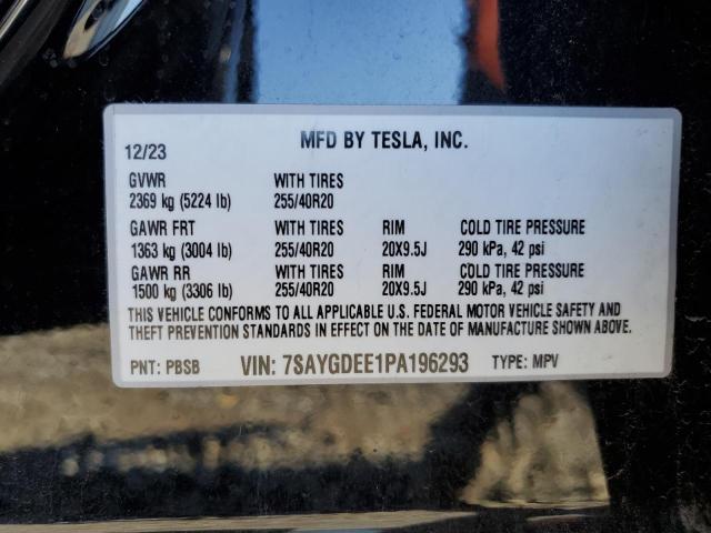 2023 TESLA MODEL Y 7SAYGDEE1PA196293