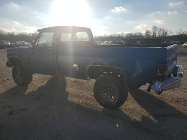 CHEVROLET V10 1987 blue pickup gas 1GCEV14Z2HF304526 photo #3