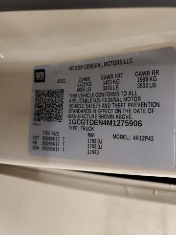 2021 CHEVROLET COLORADO Z - 1GCGTDEN4M1275906