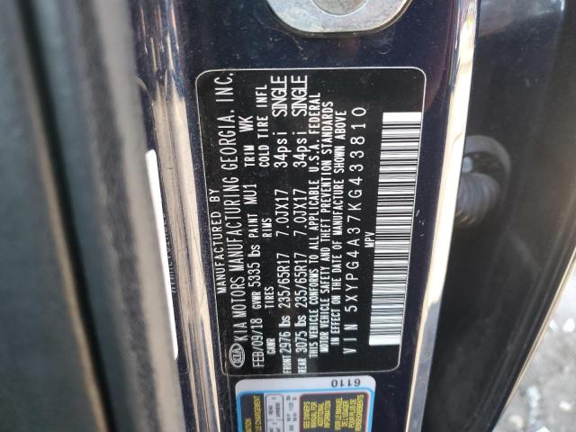 2019 KIA SORENTO L - 5XYPG4A37KG433810