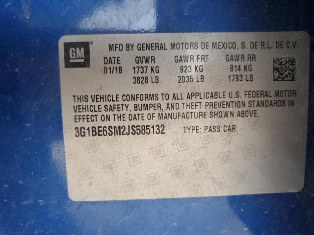2018 CHEVROLET CRUZE LT - 3G1BE6SM2JS585132