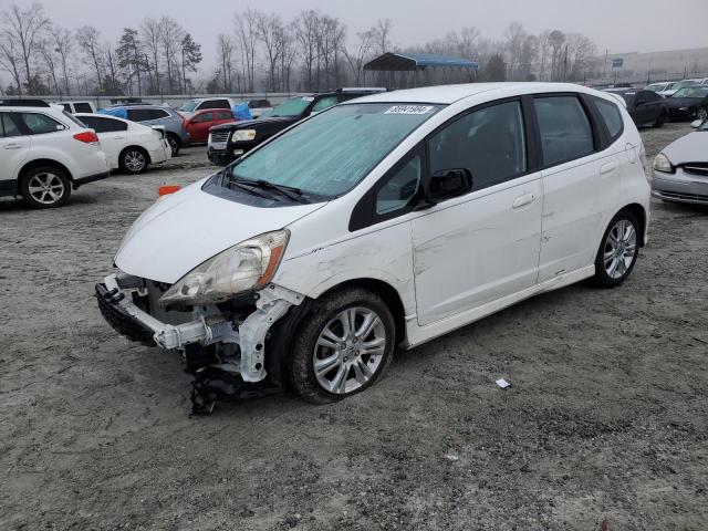 HONDA FIT SPORT 2010 white hatchbac gas JHMGE8H69AS004317 photo #1