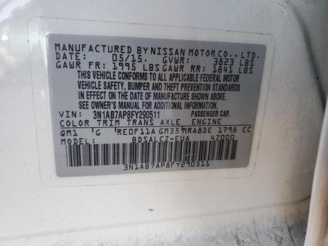 2015 NISSAN SENTRA S - 3N1AB7AP8FY290511